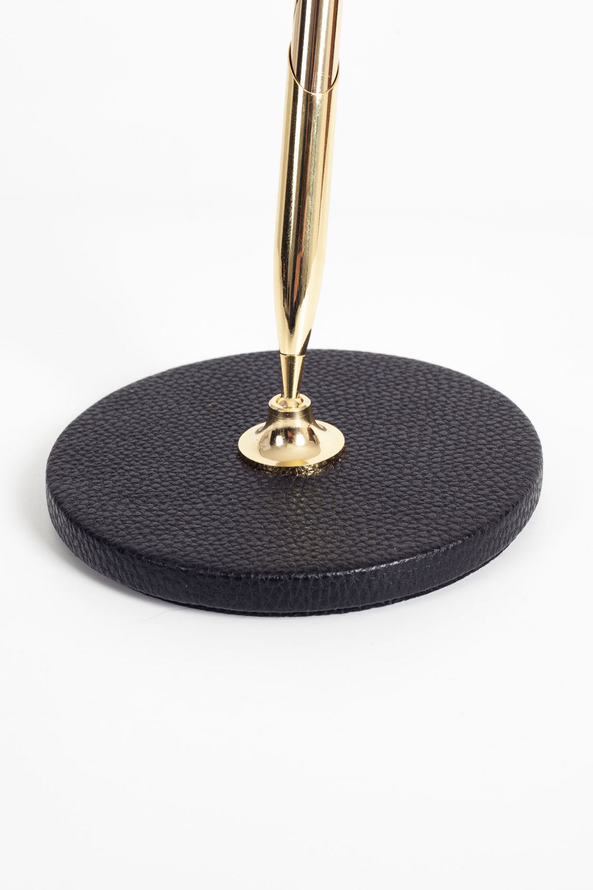 Polo Leather Pen Stand Gold