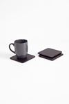 Brown Leather Square Coaster 3 Piece